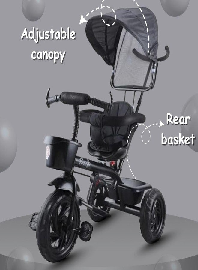 Maanit Mannit Trikes for Child, Baby Trikes with Parental Adjust Push Handle, Canopy, Rubber Wheels & Storage | Kids Cycle Tricycle | Cycle for Kids 1.5 to 5 Years Boys Girls (Ds1) - Image 2